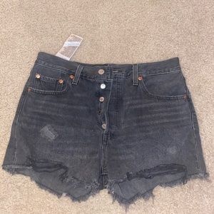 Levi’s Black High Rise Denim/Jean Shorts